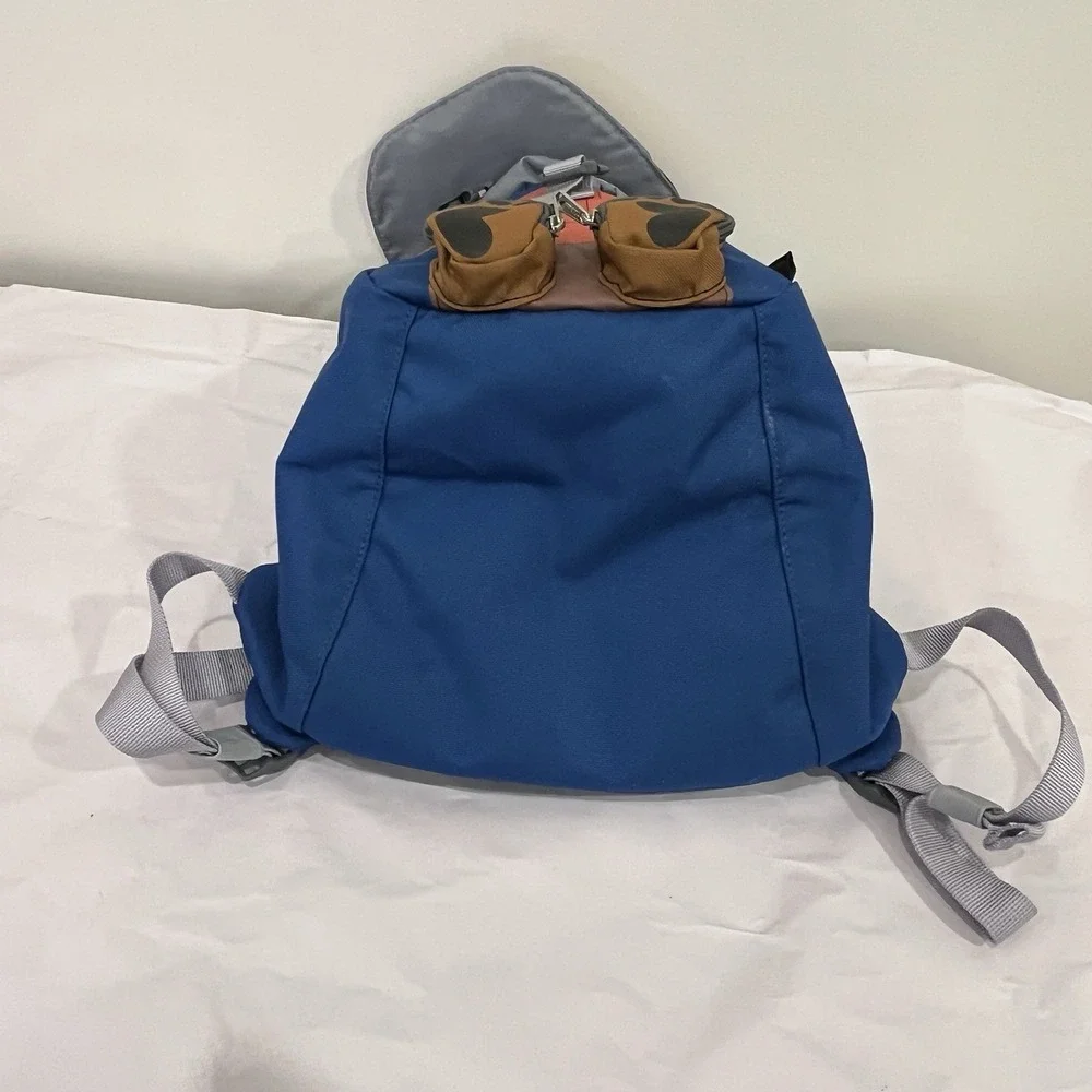 LL BEAN Kids Teddy Bear Backpack Blue Daycare Pre-K‎ Camp Toddler Boy Girl, EUC